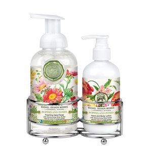 Michel Design Works Poppies and Posies Hand Care Caddy Set